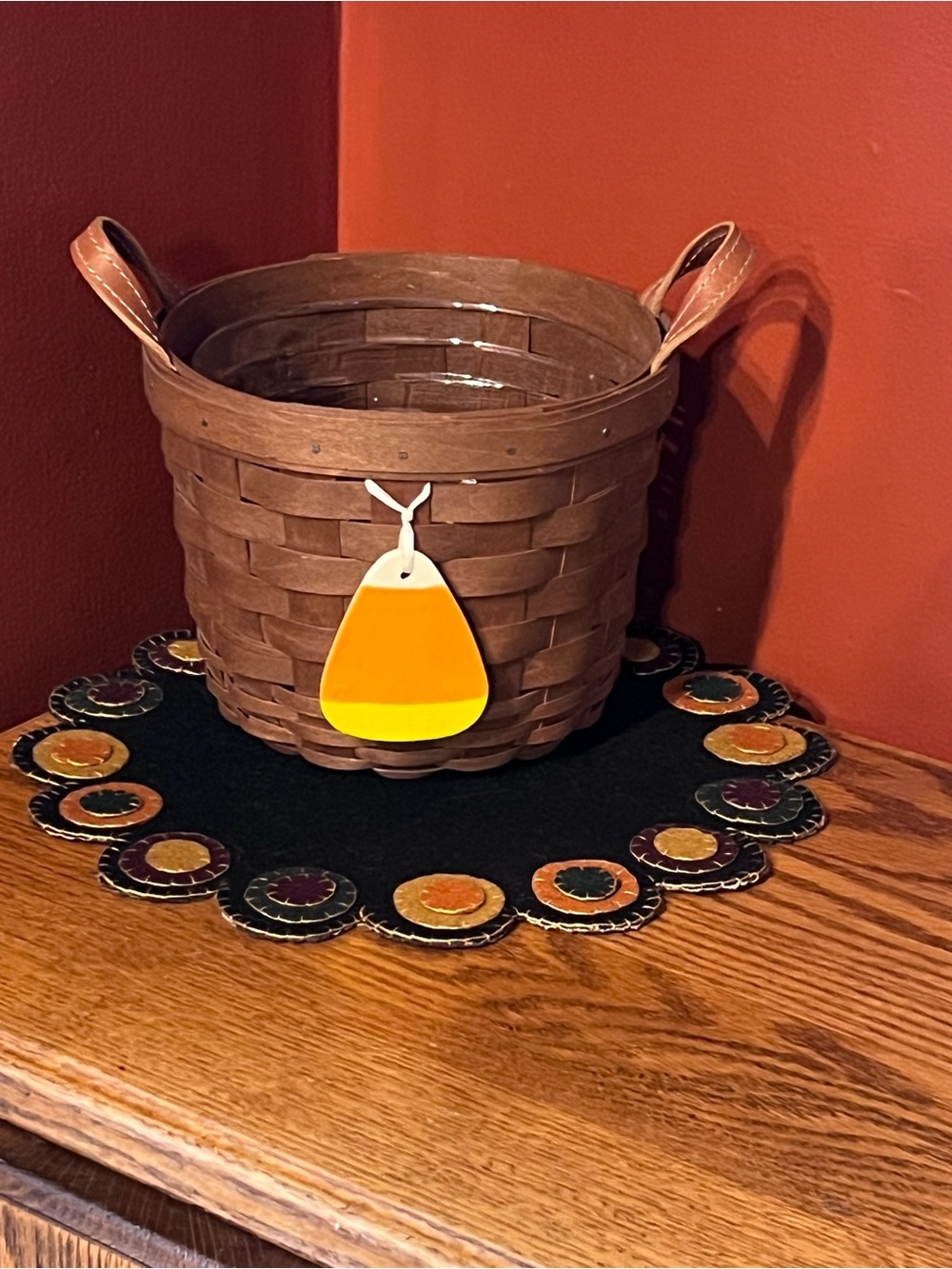 Longaberger Vintage Candy Corn Votives Set + Bonus Candy Corn Tie-On 🍂 - Picture 8 of 10